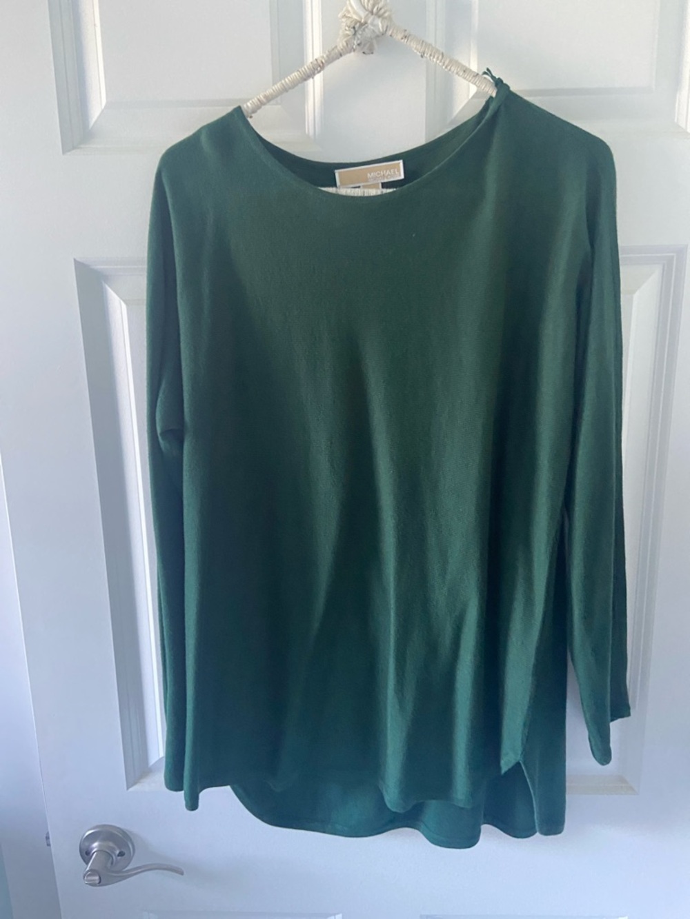 MICHAEL Michael Kors Dark Green Long Sleeve Crew sweater (tunic)